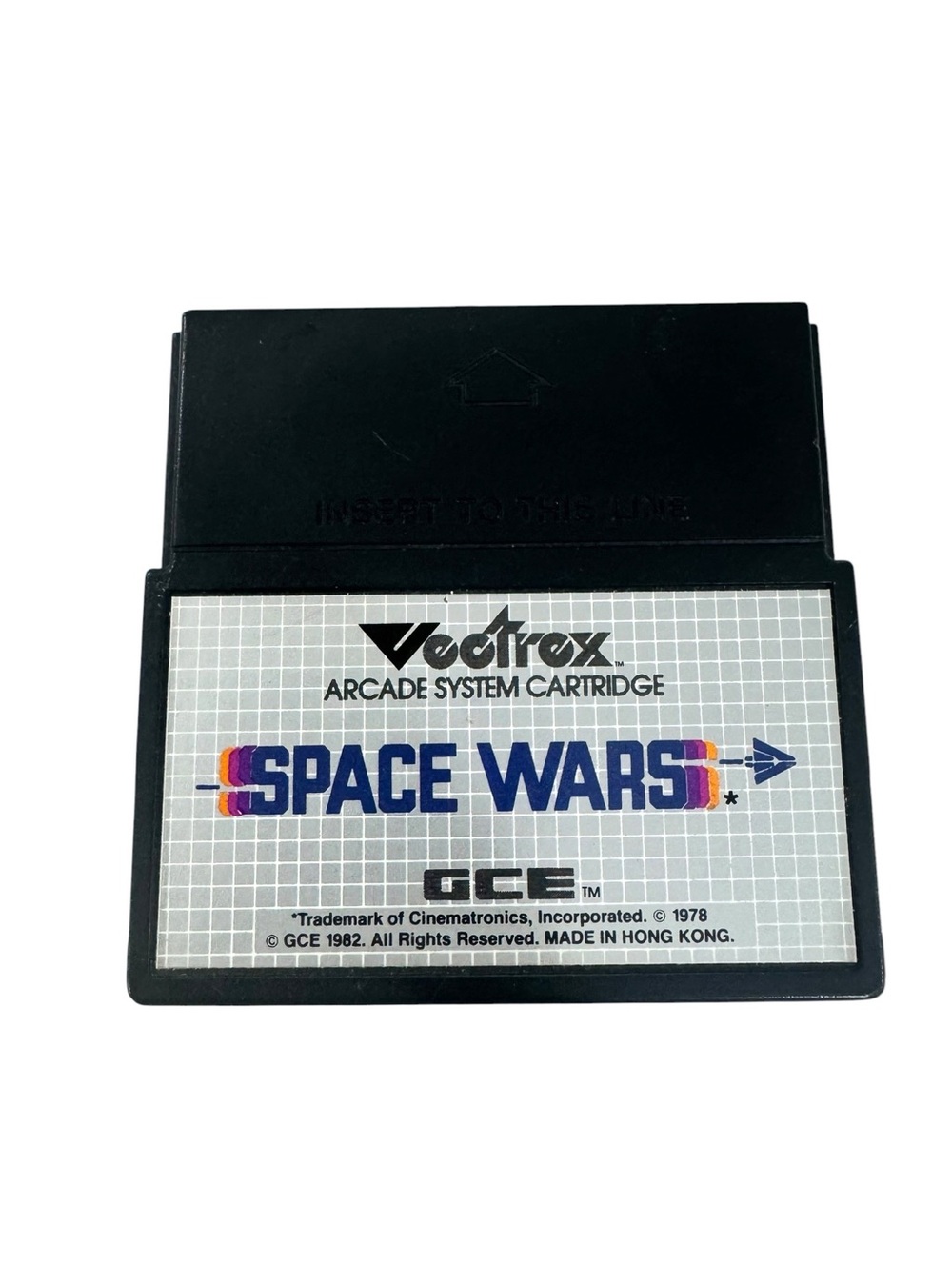 Vintage 1982 Space Wars Video Game Cartridge for the GCE Vectrex console